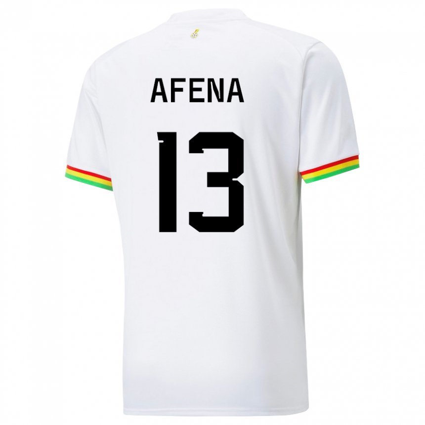 Børn Ghanas Felix Afena-gyan #13 Hvid Hjemmebane Spillertrøjer 22-24 Trøje T-shirt