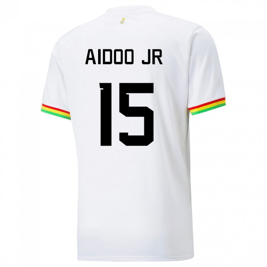 Børn Ghanas Joseph Aidoo #15 Hvid Hjemmebane Spillertrøjer 22-24 Trøje T-shirt