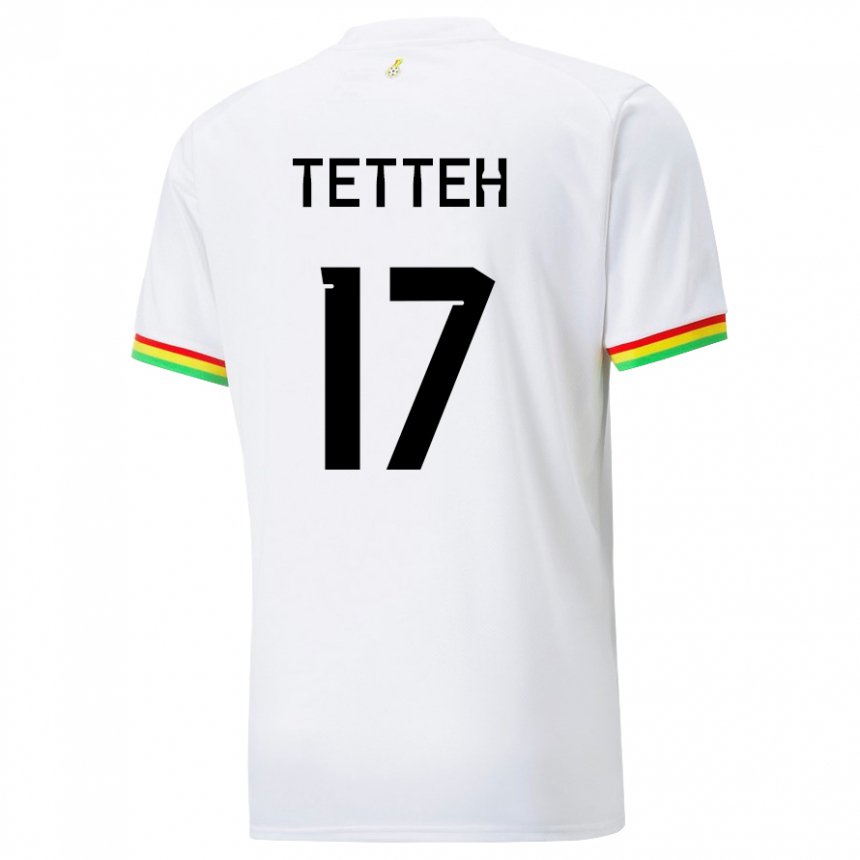 Børn Ghanas Benjamin Tetteh #17 Hvid Hjemmebane Spillertrøjer 22-24 Trøje T-shirt