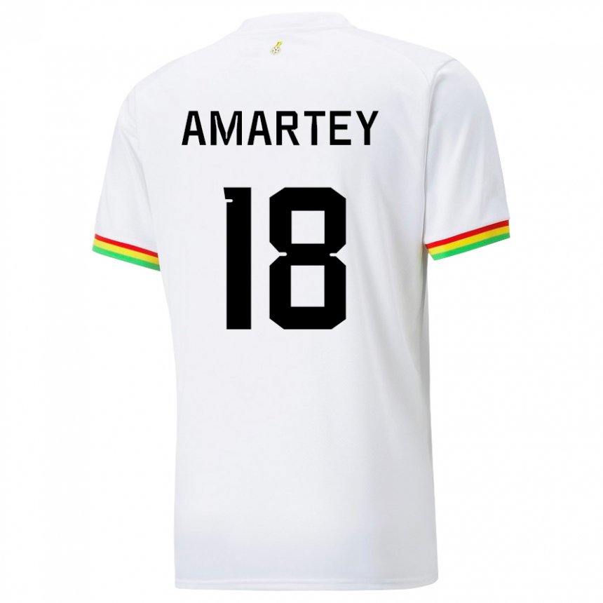 Børn Ghanas Daniel Amartey #18 Hvid Hjemmebane Spillertrøjer 22-24 Trøje T-shirt