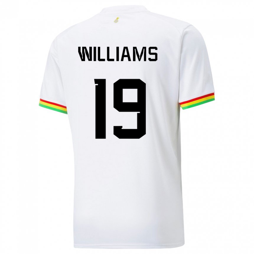 Børn Ghanas Inaki Williams #19 Hvid Hjemmebane Spillertrøjer 22-24 Trøje T-shirt