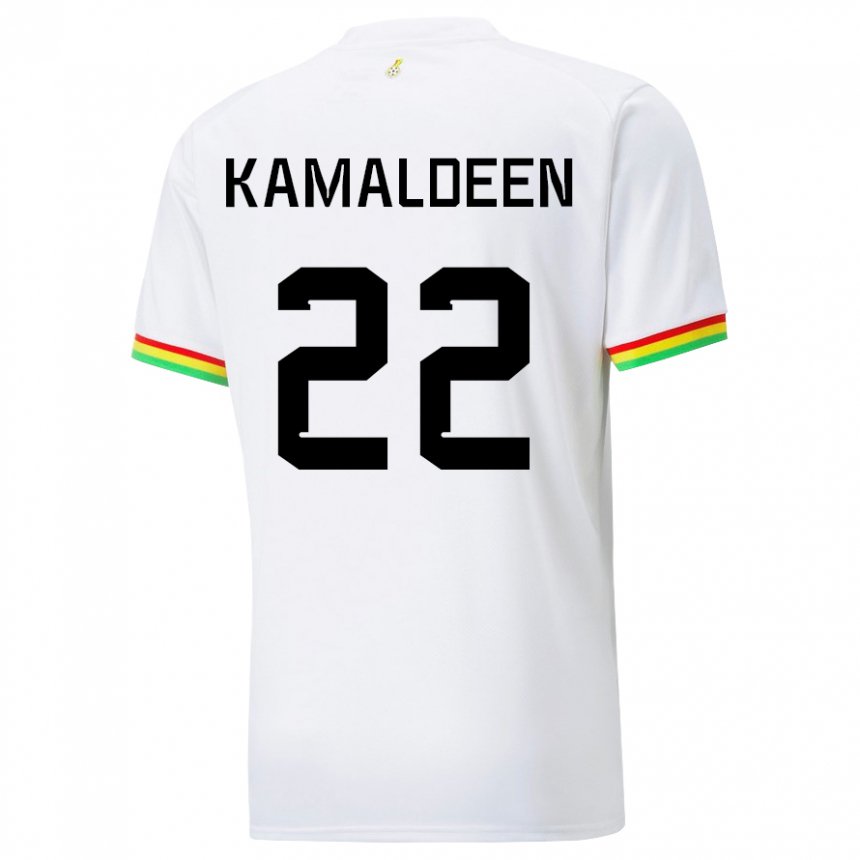 Børn Ghanas Kamaldeen Sulemana #22 Hvid Hjemmebane Spillertrøjer 22-24 Trøje T-shirt