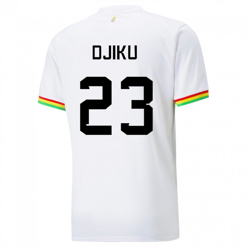 Børn Ghanas Alexander Djiku #23 Hvid Hjemmebane Spillertrøjer 22-24 Trøje T-shirt