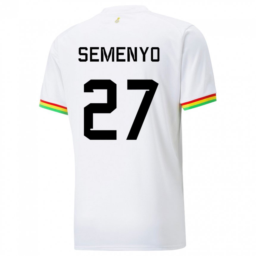 Børn Ghanas Antoine Semenyo #27 Hvid Hjemmebane Spillertrøjer 22-24 Trøje T-shirt