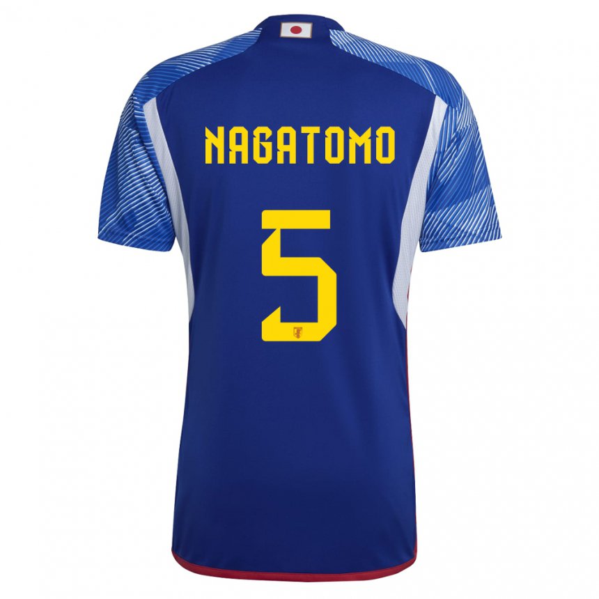 Børn Japans Yuto Nagatomo #5 Kongeblå Hjemmebane Spillertrøjer 22-24 Trøje T-shirt