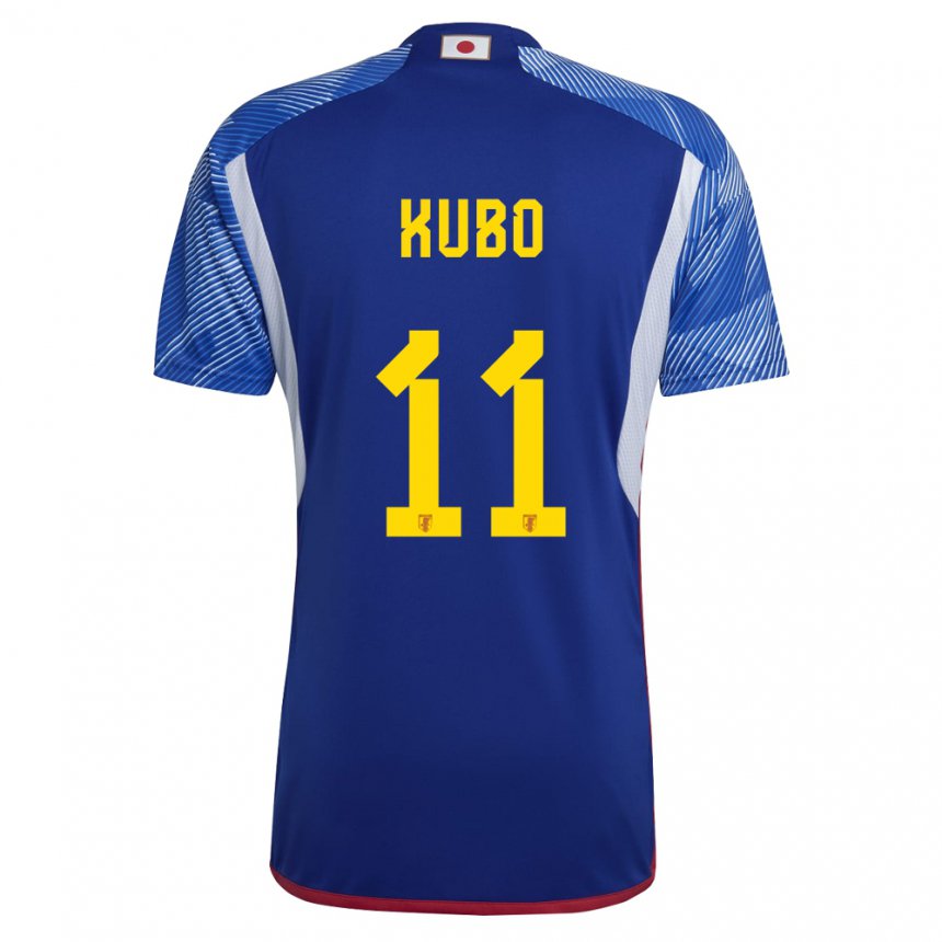 Børn Japans Takefusa Kubo #11 Kongeblå Hjemmebane Spillertrøjer 22-24 Trøje T-shirt