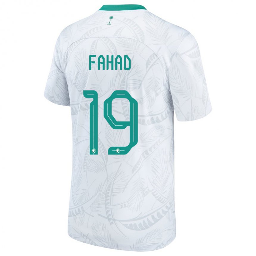 Børn Saudi-arabiens Fahad Al Muwallad #19 Hvid Hjemmebane Spillertrøjer 22-24 Trøje T-shirt