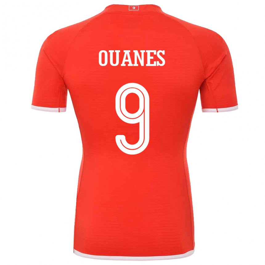 Børn Tunesiens Mortadha Ben Ouanes #9 Rød Hjemmebane Spillertrøjer 22-24 Trøje T-shirt