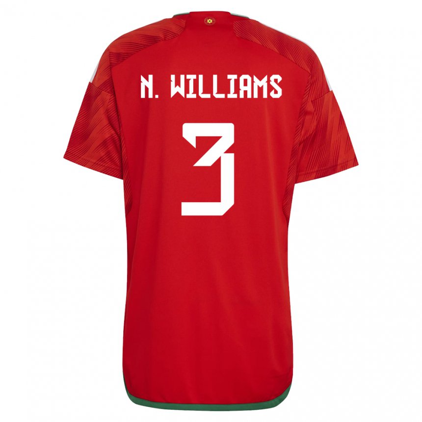 Børn Wales Neco Williams #3 Rød Hjemmebane Spillertrøjer 22-24 Trøje T-shirt