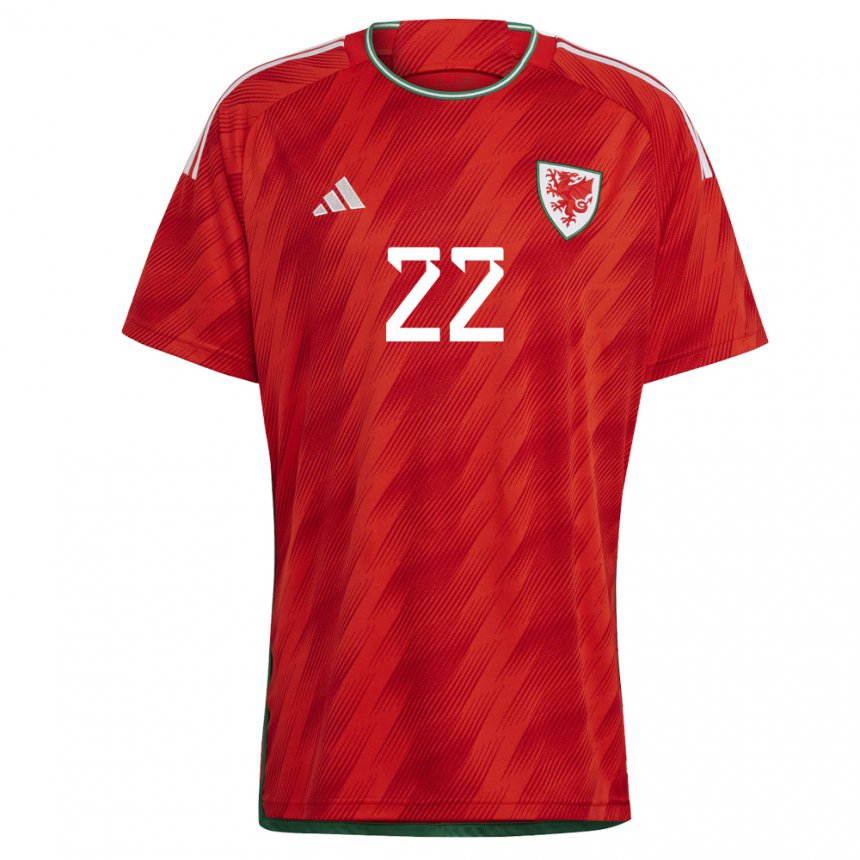 Børn Wales Sorba Thomas #22 Rød Hjemmebane Spillertrøjer 22-24 Trøje T-shirt