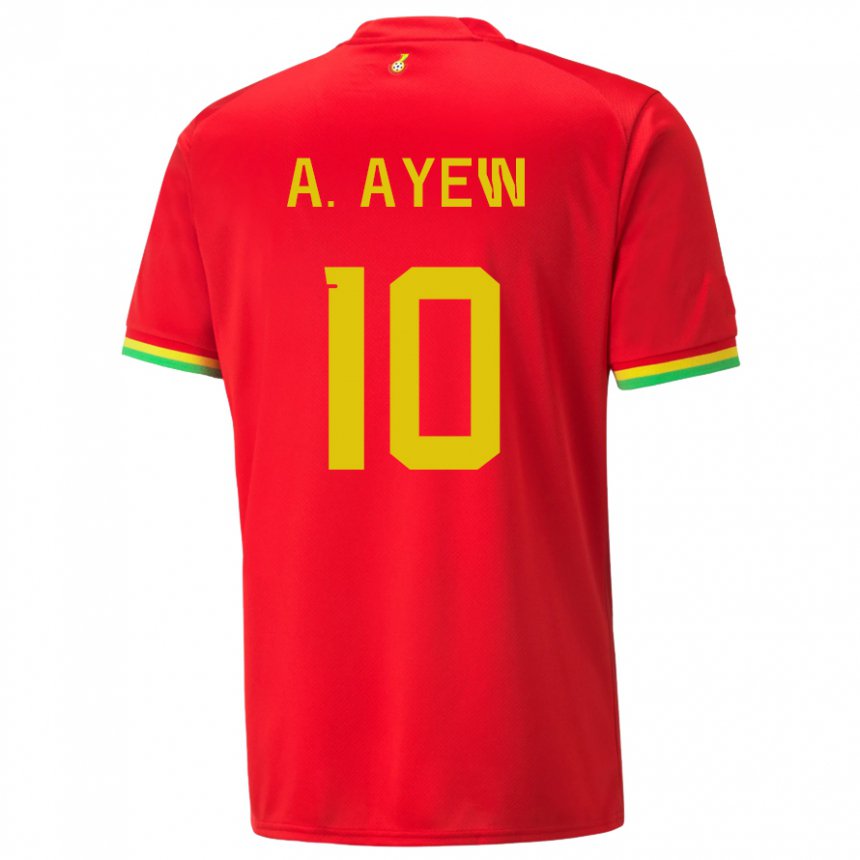 Børn Ghanas Andre Ayew #10 Rød Udebane Spillertrøjer 22-24 Trøje T-shirt