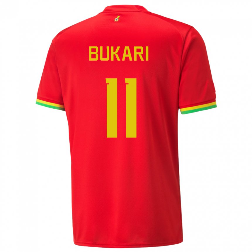 Børn Ghanas Osman Bukari #11 Rød Udebane Spillertrøjer 22-24 Trøje T-shirt