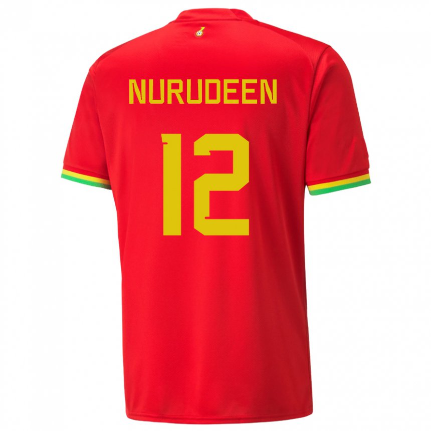 Børn Ghanas Abdul Nurudeen #12 Rød Udebane Spillertrøjer 22-24 Trøje T-shirt