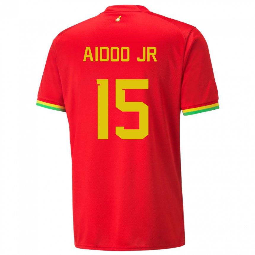 Børn Ghanas Joseph Aidoo #15 Rød Udebane Spillertrøjer 22-24 Trøje T-shirt