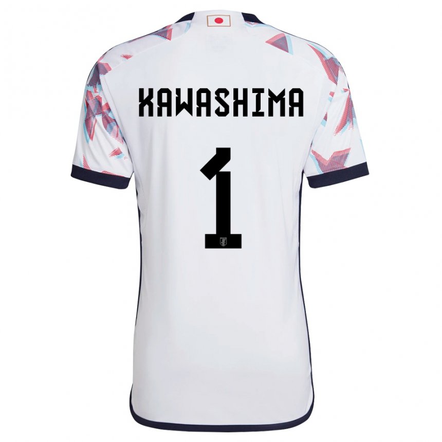 Børn Japans Eiji Kawashima #1 Hvid Udebane Spillertrøjer 22-24 Trøje T-shirt