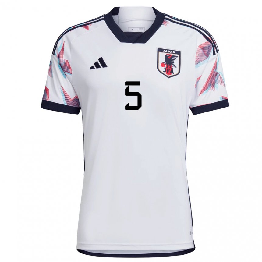 Børn Japans Yuto Nagatomo #5 Hvid Udebane Spillertrøjer 22-24 Trøje T-shirt