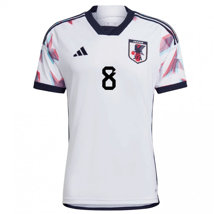 Børn Japans Genki Haraguchi #8 Hvid Udebane Spillertrøjer 22-24 Trøje T-shirt