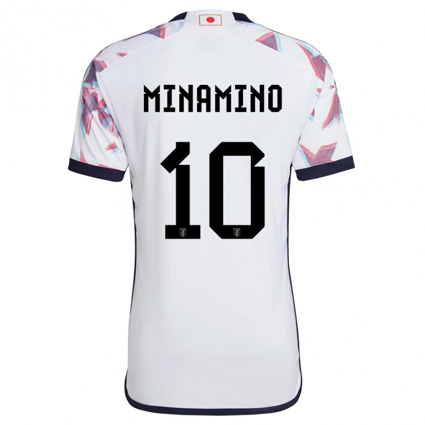 Børn Japans Takumi Minamino #10 Hvid Udebane Spillertrøjer 22-24 Trøje T-shirt