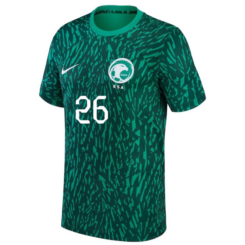 Børn Saudi-arabiens Riyadh Sharahili #26 Mørkegrøn Udebane Spillertrøjer 22-24 Trøje T-shirt