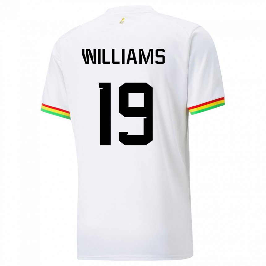 Mænd Ghanas Inaki Williams #19 Hvid Hjemmebane Spillertrøjer 22-24 Trøje T-shirt