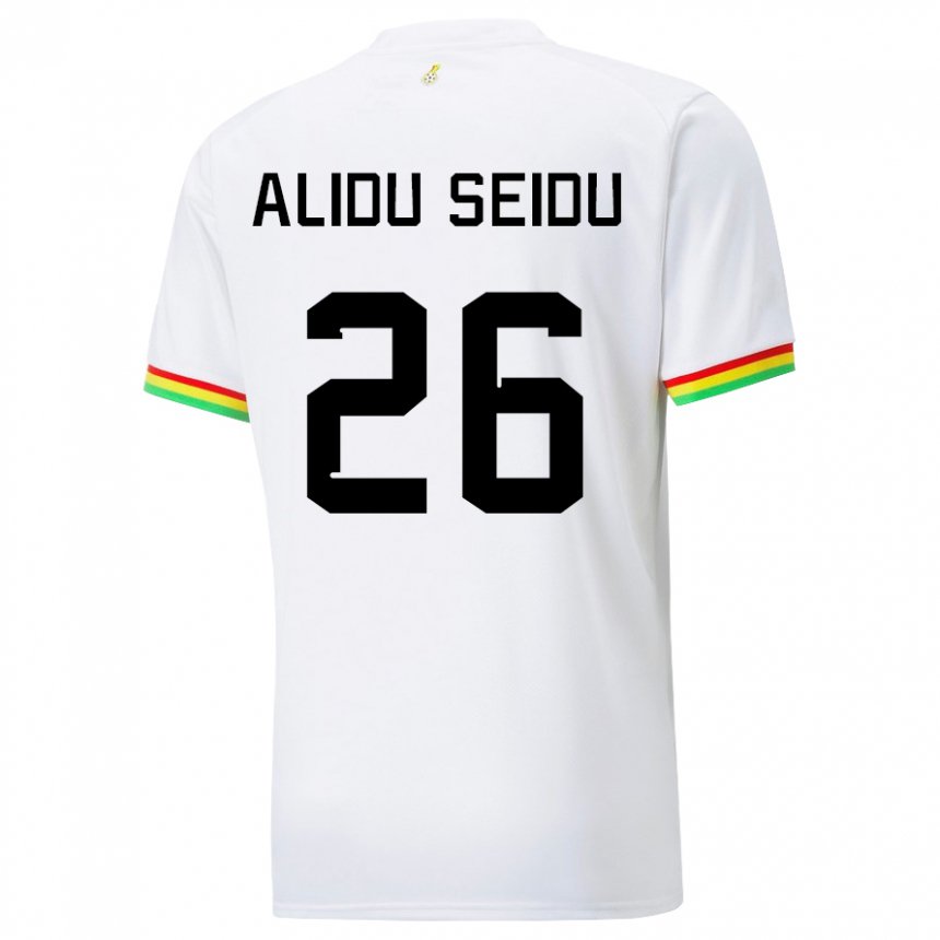 Mænd Ghanas Alidu Seidu #26 Hvid Hjemmebane Spillertrøjer 22-24 Trøje T-shirt