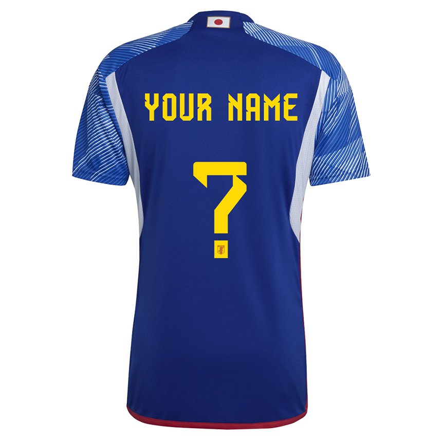 Mænd Japans Dit Navn #0 Kongeblå Hjemmebane Spillertrøjer 22-24 Trøje T-shirt