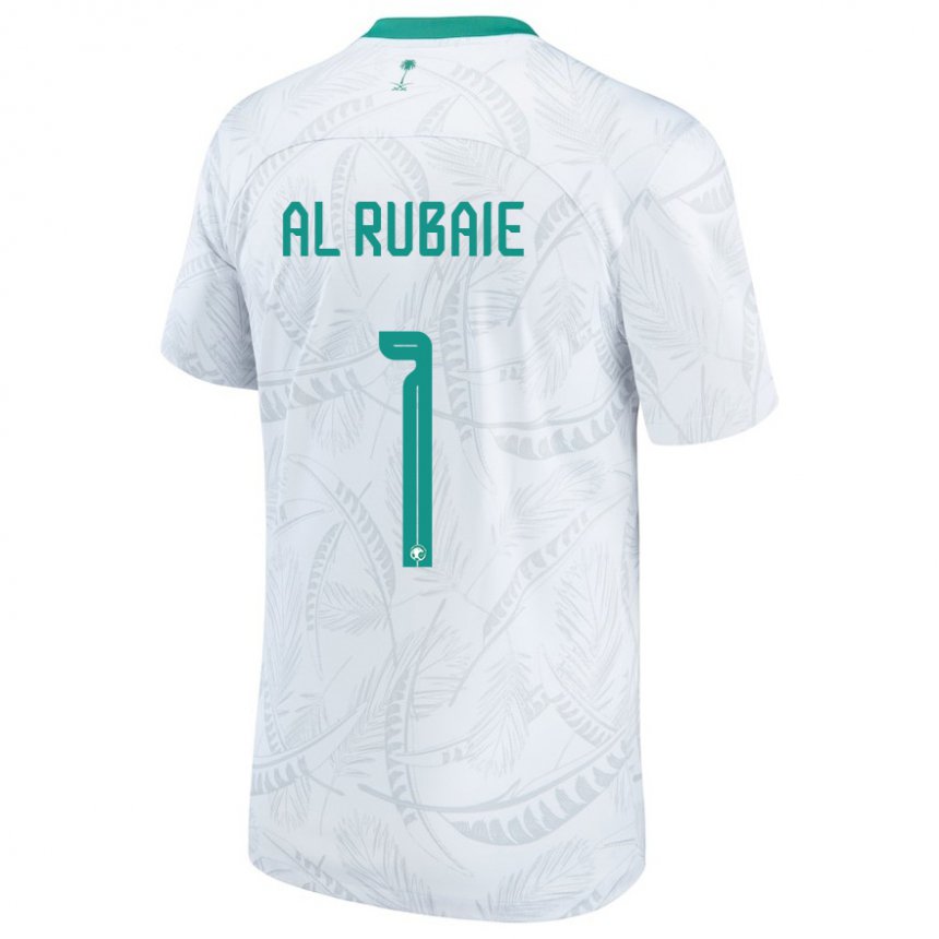 Mænd Saudi-arabiens Mohammed Al Rubaie #1 Hvid Hjemmebane Spillertrøjer 22-24 Trøje T-shirt