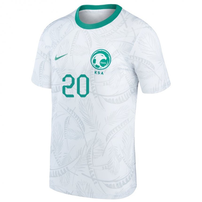 Mænd Saudi-arabiens Haroune Camara #20 Hvid Hjemmebane Spillertrøjer 22-24 Trøje T-shirt