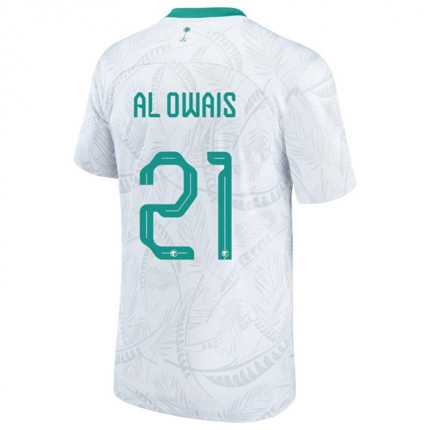 Mænd Saudi-arabiens Mohammed Al Owais #21 Hvid Hjemmebane Spillertrøjer 22-24 Trøje T-shirt