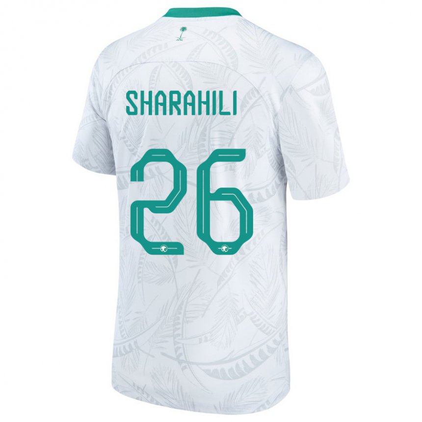 Mænd Saudi-arabiens Riyadh Sharahili #26 Hvid Hjemmebane Spillertrøjer 22-24 Trøje T-shirt