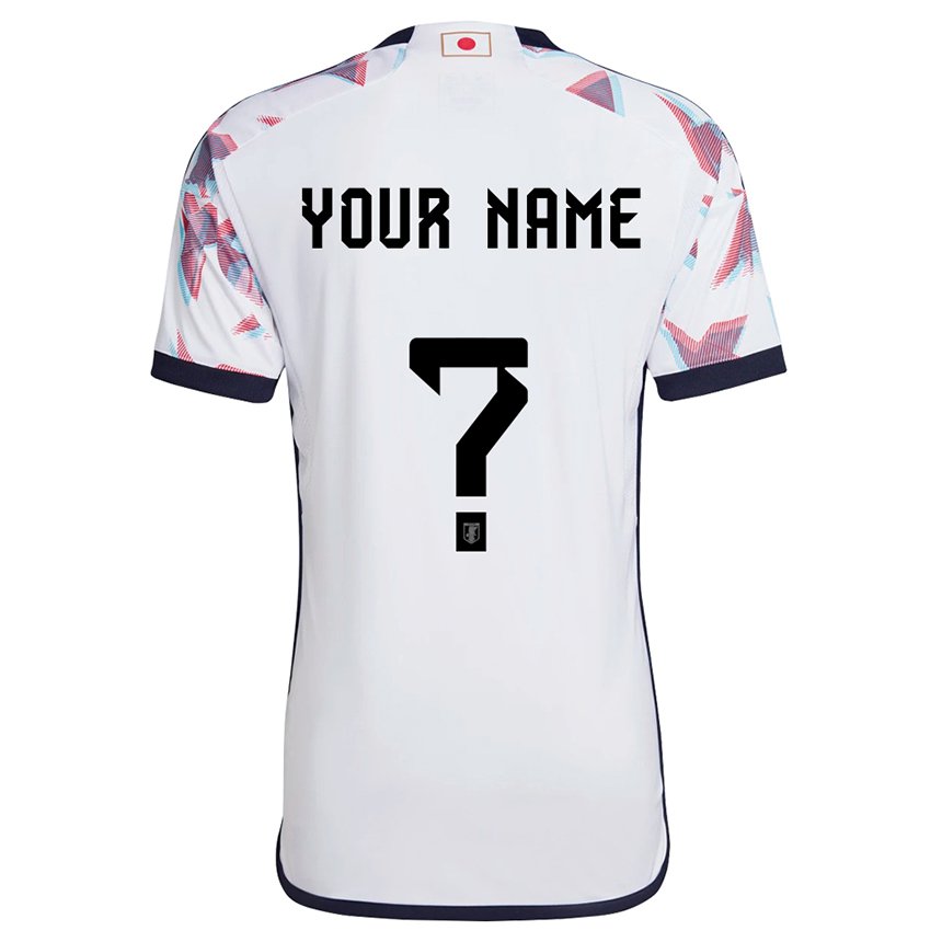 Mænd Japans Dit Navn #0 Hvid Udebane Spillertrøjer 22-24 Trøje T-shirt