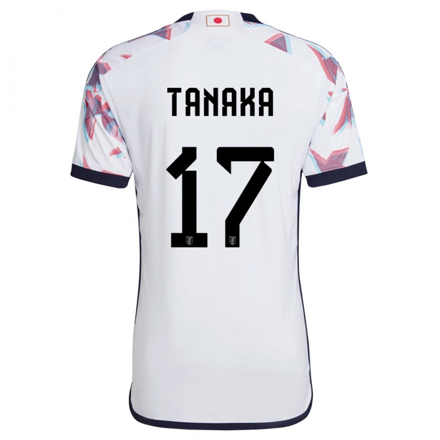 Mænd Japans Ao Tanaka #17 Hvid Udebane Spillertrøjer 22-24 Trøje T-shirt