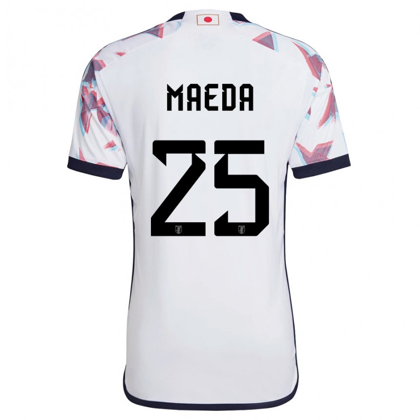 Mænd Japans Daizen Maeda #25 Hvid Udebane Spillertrøjer 22-24 Trøje T-shirt