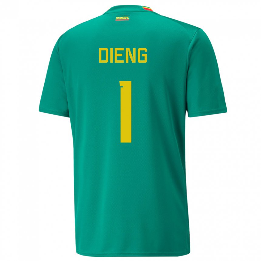 Mænd Senegals Timothy Dieng #1 Grøn Udebane Spillertrøjer 22-24 Trøje T-shirt