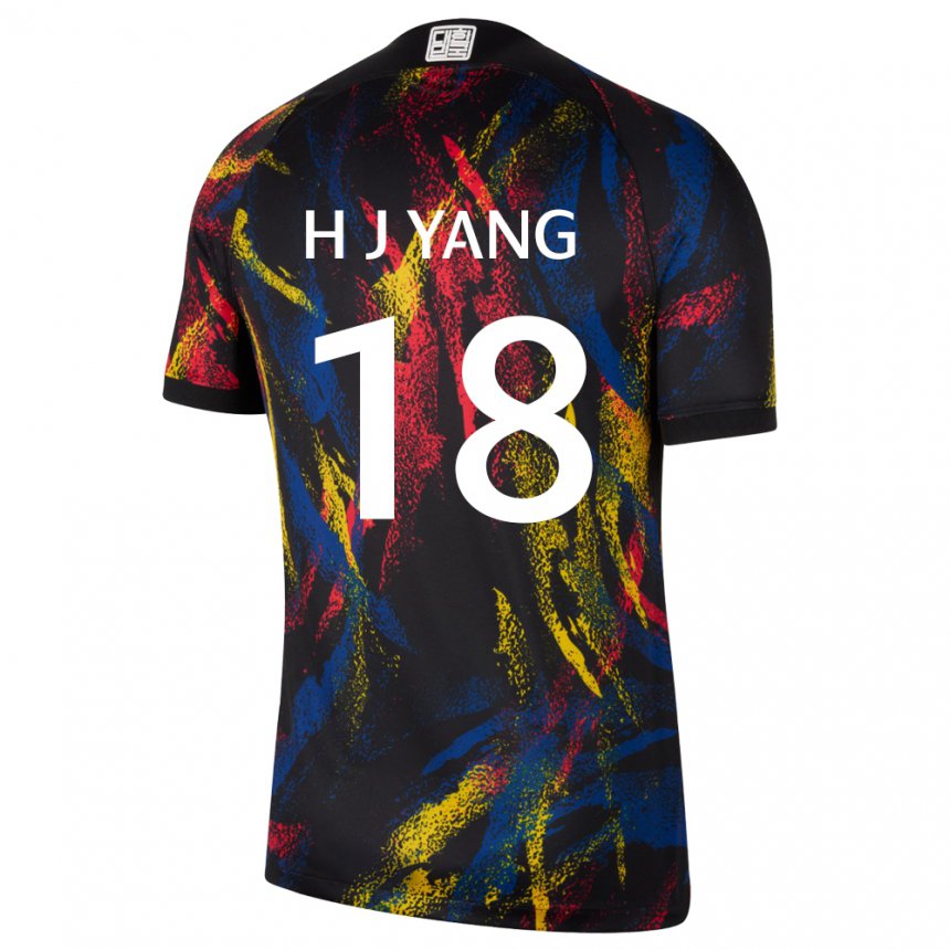 Mænd Sydkoreas Hyun-jun Yang #18 Flerfarvet Udebane Spillertrøjer 22-24 Trøje T-shirt