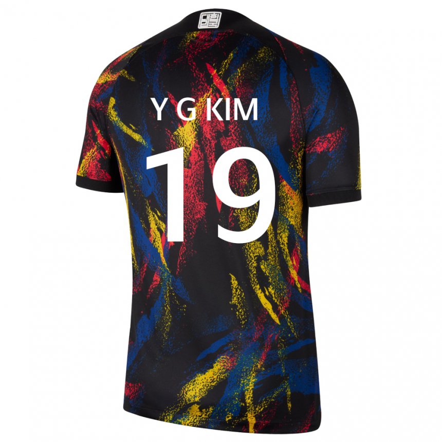 Mænd Sydkoreas Young-gwon Kim #19 Flerfarvet Udebane Spillertrøjer 22-24 Trøje T-shirt