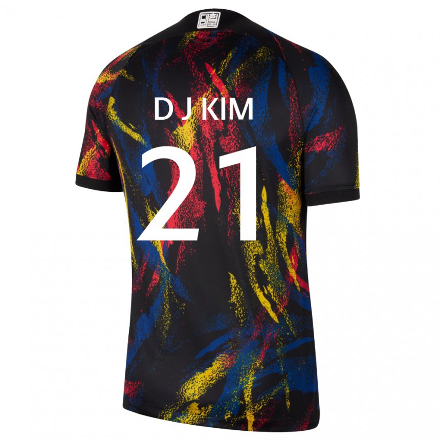 Mænd Sydkoreas Dong-jun Kim #21 Flerfarvet Udebane Spillertrøjer 22-24 Trøje T-shirt