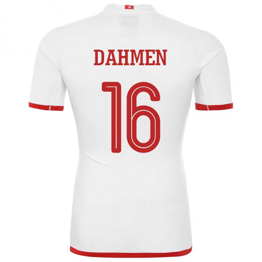 Mænd Tunesiens Aymen Dahmen #16 Hvid Udebane Spillertrøjer 22-24 Trøje T-shirt