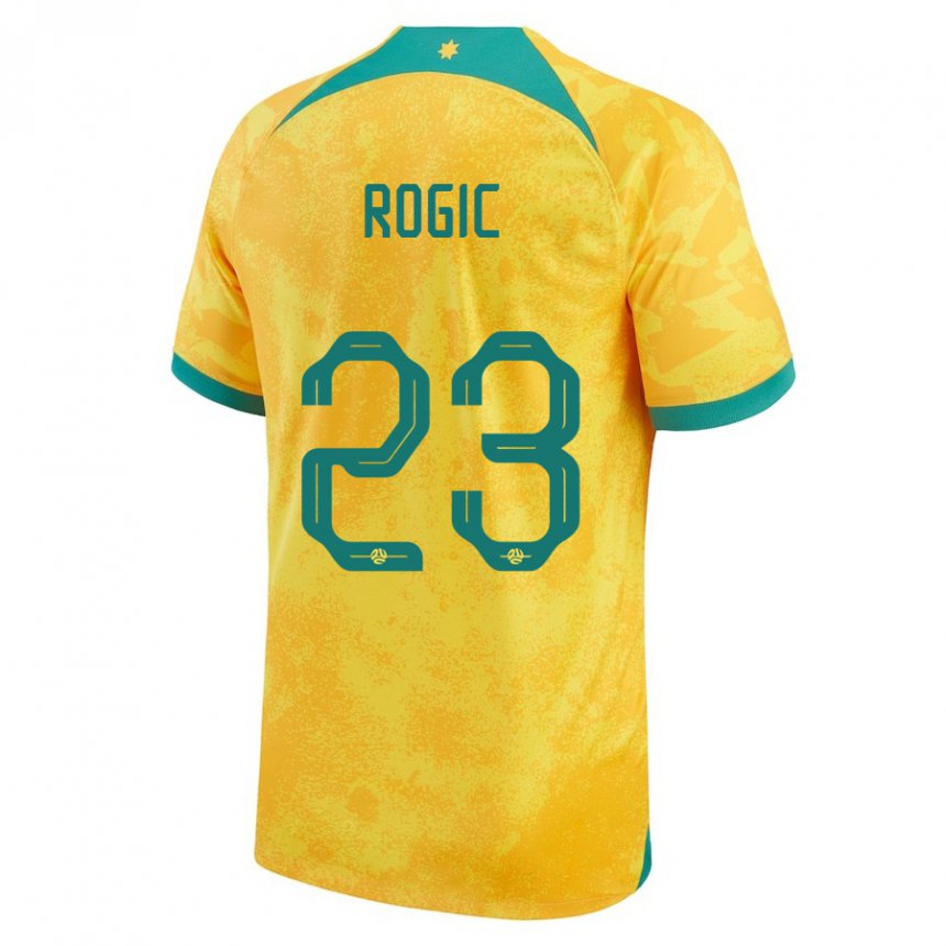 Kvinder Australiens Tom Rogic #23 Gylden Hjemmebane Spillertrøjer 22-24 Trøje T-shirt