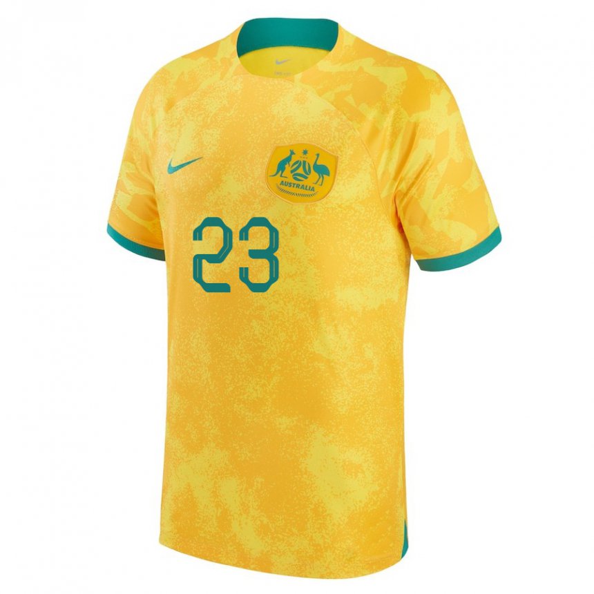 Kvinder Australiens Tom Rogic #23 Gylden Hjemmebane Spillertrøjer 22-24 Trøje T-shirt