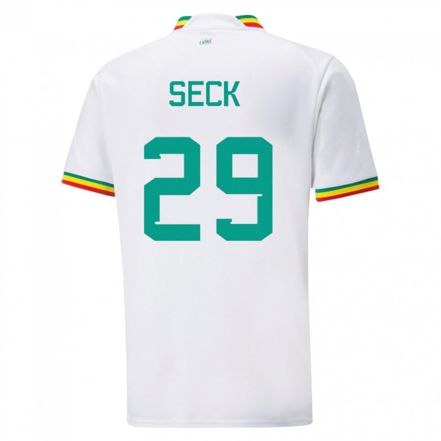 Kvinder Senegals Demba Seck #29 Hvid Hjemmebane Spillertrøjer 22-24 Trøje T-shirt