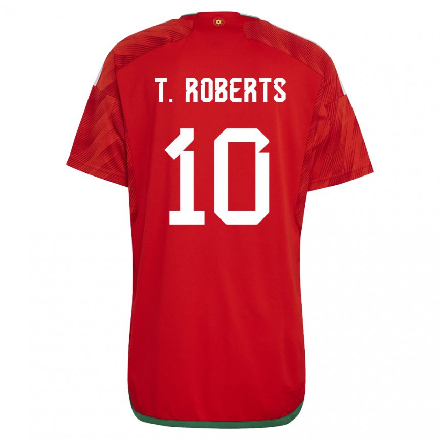 Kvinder Wales Tyler Roberts #10 Rød Hjemmebane Spillertrøjer 22-24 Trøje T-shirt