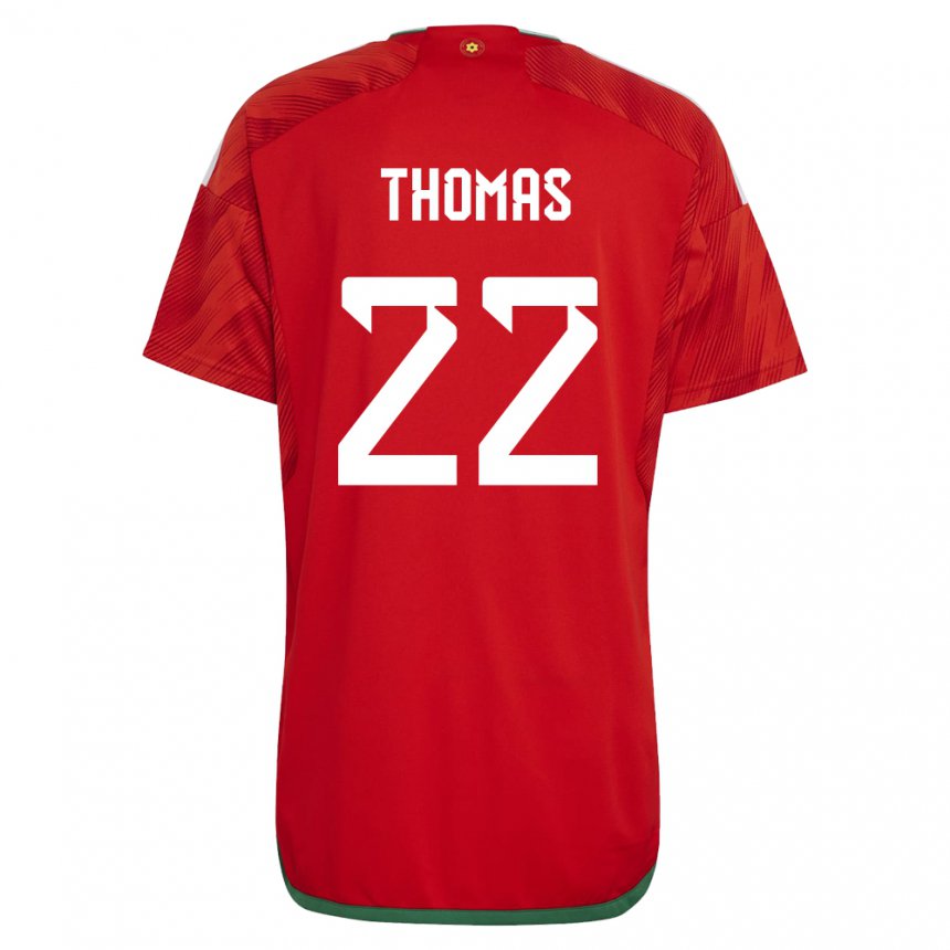 Kvinder Wales Sorba Thomas #22 Rød Hjemmebane Spillertrøjer 22-24 Trøje T-shirt