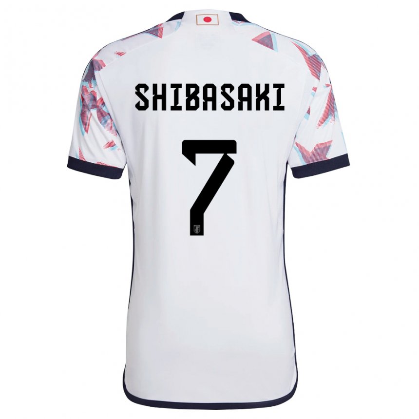 Kvinder Japans Gaku Shibasaki #7 Hvid Udebane Spillertrøjer 22-24 Trøje T-shirt