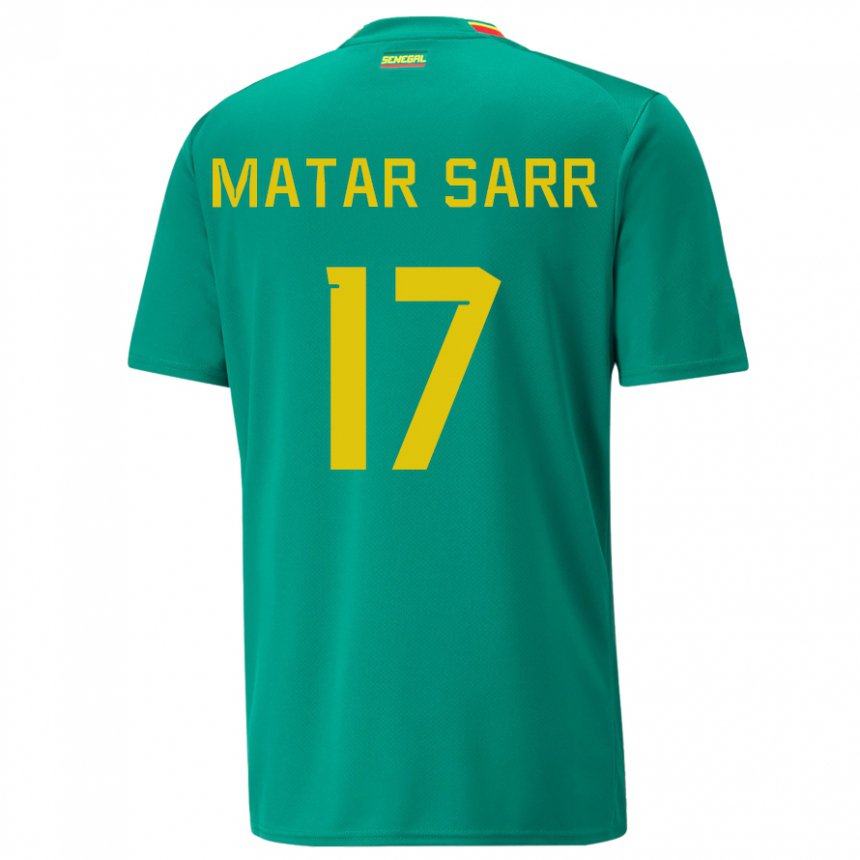 Kvinder Senegals Pape Matar Sarr #17 Grøn Udebane Spillertrøjer 22-24 Trøje T-shirt