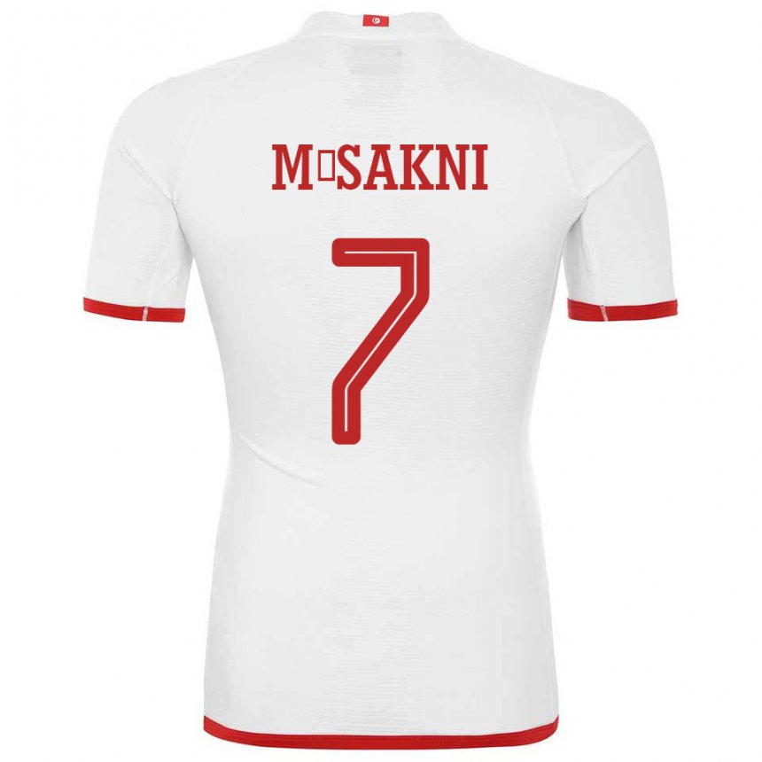 Kvinder Tunesiens Youssef M Sakni #7 Hvid Udebane Spillertrøjer 22-24 Trøje T-shirt