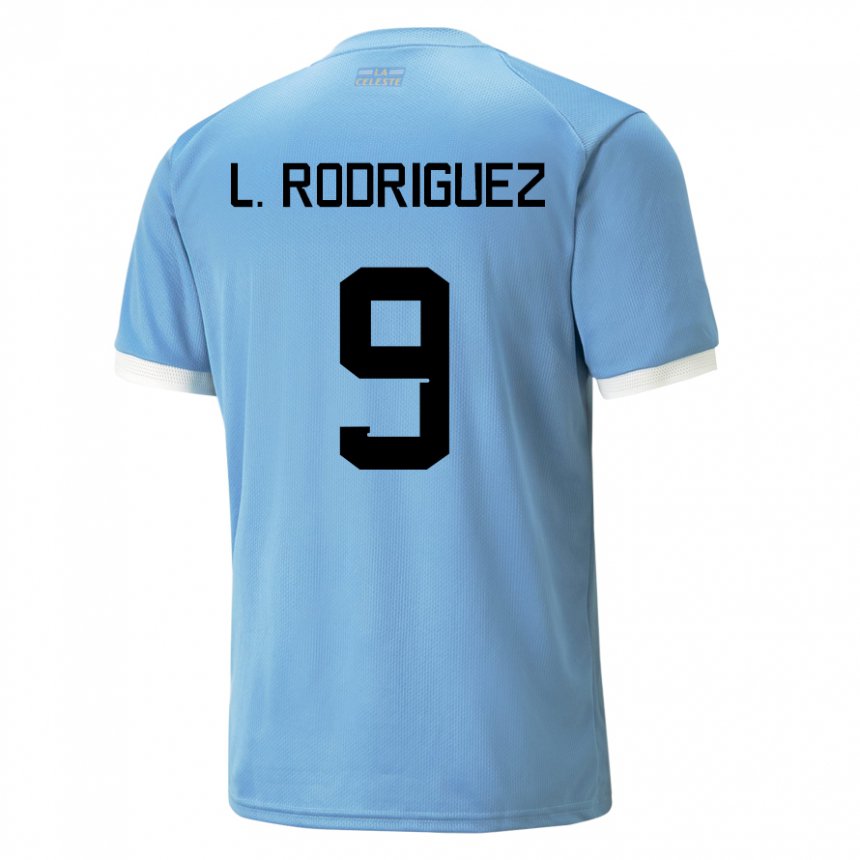 Børn Uruguays Luciano Rodriguez #9 Blå Hjemmebane Spillertrøjer 22-24 Trøje T-shirt