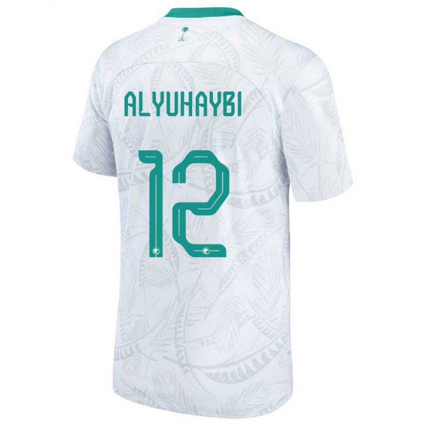 Børn Saudi-arabiens Ammar Alyuhaybi #12 Hvid Hjemmebane Spillertrøjer 22-24 Trøje T-shirt