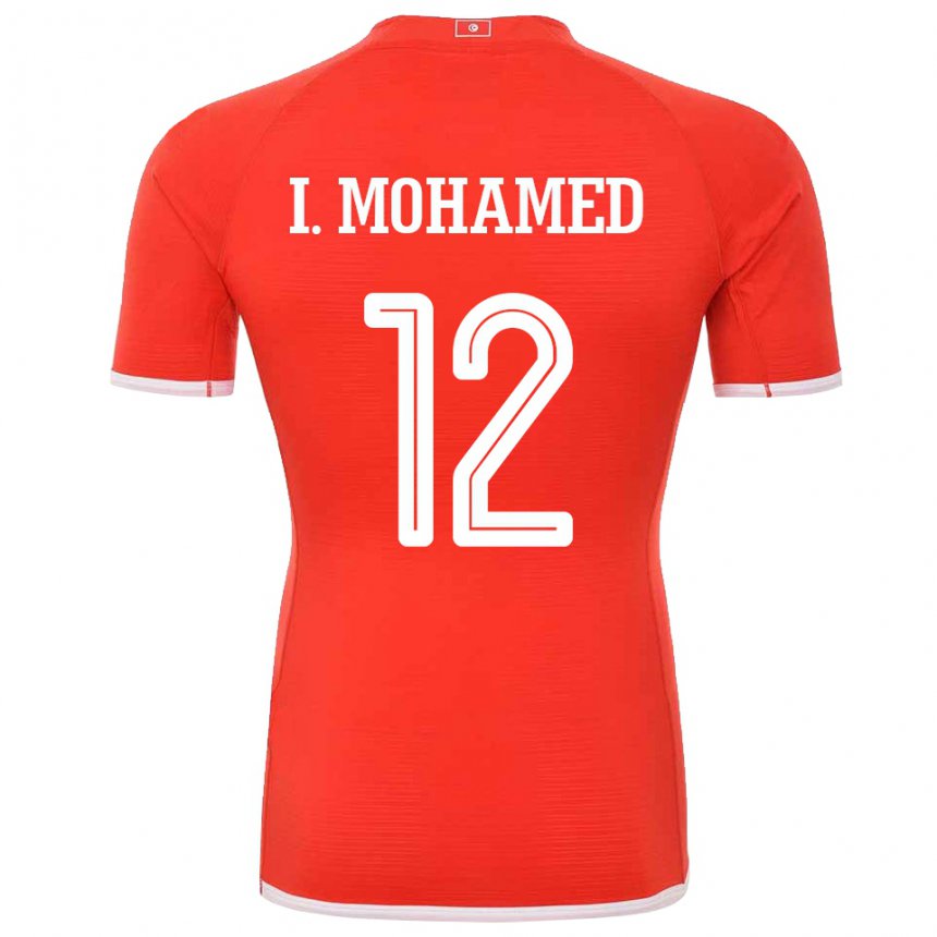 Børn Tunesiens Ibtissem Ben Mohamed #12 Rød Hjemmebane Spillertrøjer 22-24 Trøje T-shirt