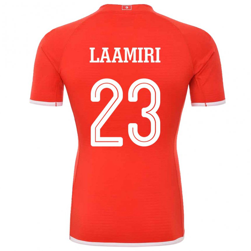 Børn Tunesiens Soumaya Laamiri #23 Rød Hjemmebane Spillertrøjer 22-24 Trøje T-shirt